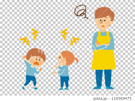 Children's fight illustration material Children's fight illustration material 110569475