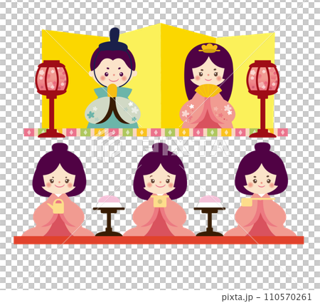 Doll's illustration Hinamatsuri 110570261
