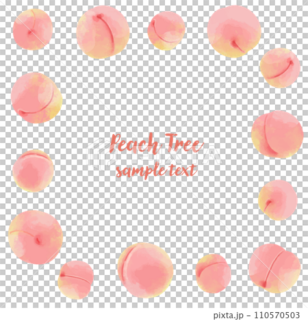 Peach square frame illustration 110570503