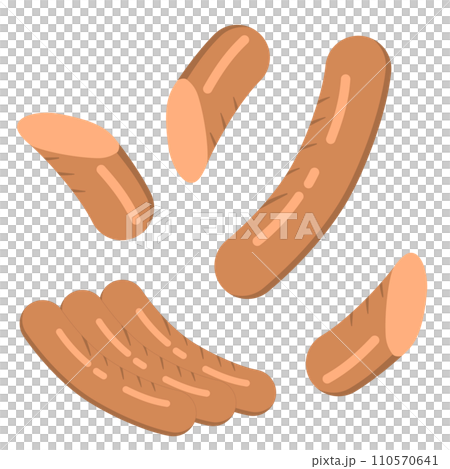 ウインナーソーセージのイラスト 110570641