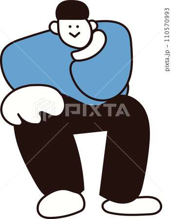 座っている男性 座っている男性 110570993