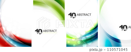 Set of blur waves poster backgrounds. Vector illustration For Wallpaper, Banner, Background, Card, Book Illustration, landing page 110571045