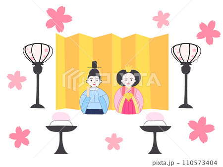 ひな祭りのイラスト 110573404
