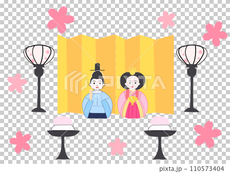 ひな祭りのイラスト 110573404