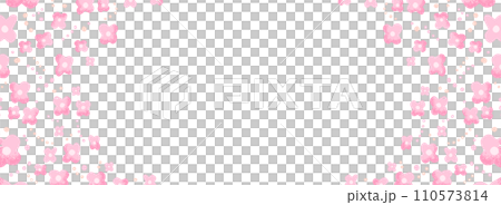 Hand-drawn floral pattern frame/background material/white background (horizontal for banners) Hand-drawn floral pattern frame/background material/white background (horizontal for banners) 110573814