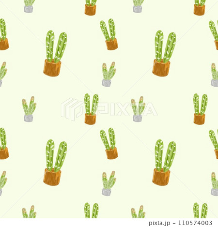 Seamless pattern of Cactus 110574003