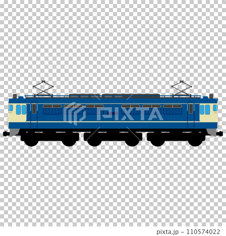 EF65 type electric locomotive simple illustration 110574022