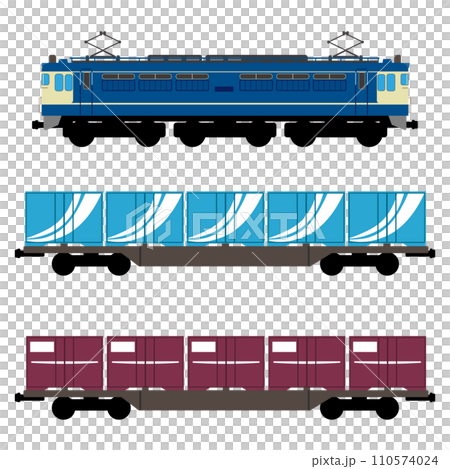 EF65 electric locomotive and container set 110574024