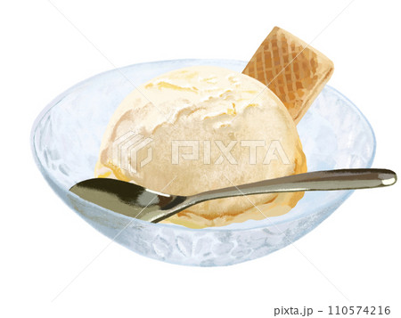 バニラアイス(スプーン、ウエハース付き) バニラアイス(スプーン、ウエハース付き) 110574216