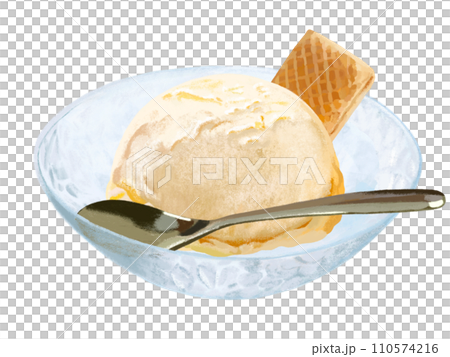 バニラアイス(スプーン、ウエハース付き) バニラアイス(スプーン、ウエハース付き) 110574216