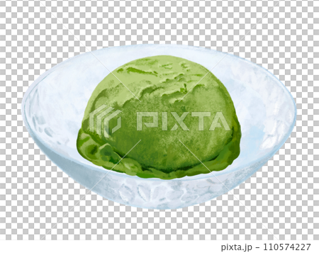 抹茶アイス（ガラスの器付き） 110574227