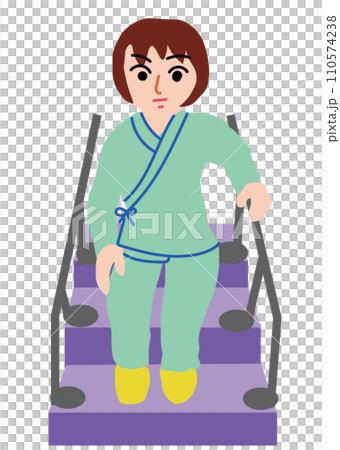 年輕女子做步行康復 110574238