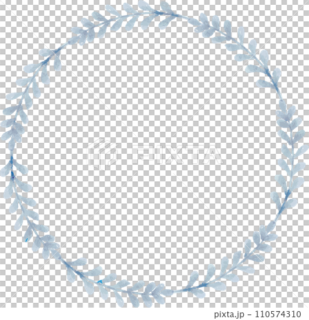 水彩葉子框架 110574310