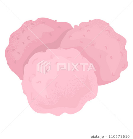 Pink cherry blossom petals isolated on white, delicate sakura flowers close up. Spring floral nature beauty vector illustration. 110575610