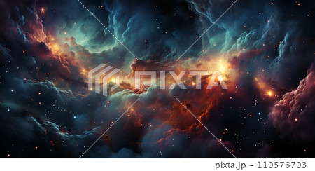 Night sky - Universe filled with stars, nebula and galaxy Night sky - Universe filled with stars, nebula and galaxy 110576703