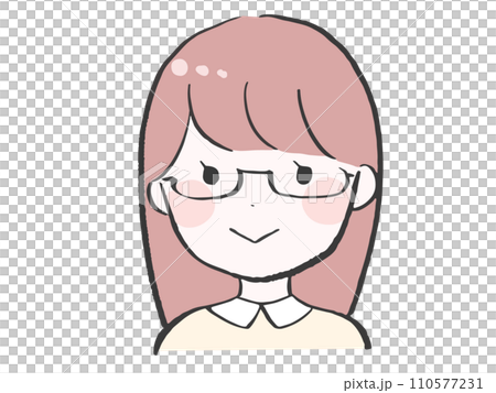 戴眼鏡的女人的插圖 戴眼鏡的女人的插圖 110577231