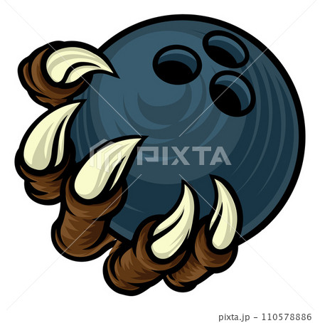 Bowling Ball Claw Cartoon Monster Animal Hand 110578886