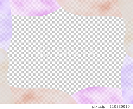 Loose and fluffy watercolor frame 1 110580019
