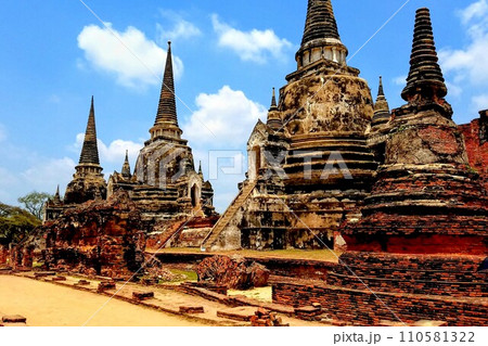 タイ アユタヤのワット・プラシーサンペット タイ アユタヤのワット・プラシーサンペット 110581322