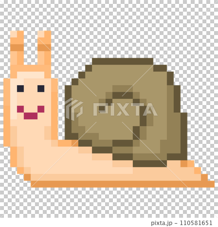 Pixel illustration of snail 110581651