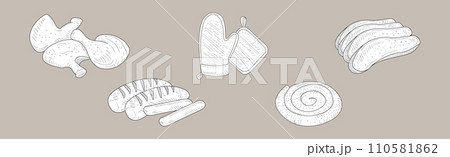 Barbecue Hand Drawn Element and Ingredient Vector Set Barbecue Hand Drawn Element and Ingredient Vector Set 110581862