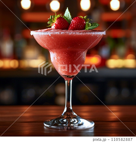 女性に人気のカクテル：ストロベリーダイキリ 110582887