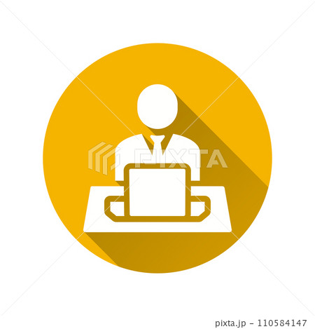 Learning flat icon with long shadow for graphic and web design. 110584147