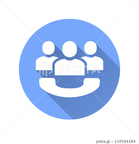Conference flat icon with long shadow for graphic and web design. 110584164
