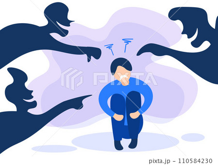 Illustration vector graphic cartoon character of bullying Illustration vector graphic cartoon character of bullying 110584230
