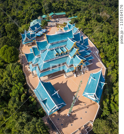 Aerial view of Wat Pa Phu Kon in Loei, Thailand 110584576