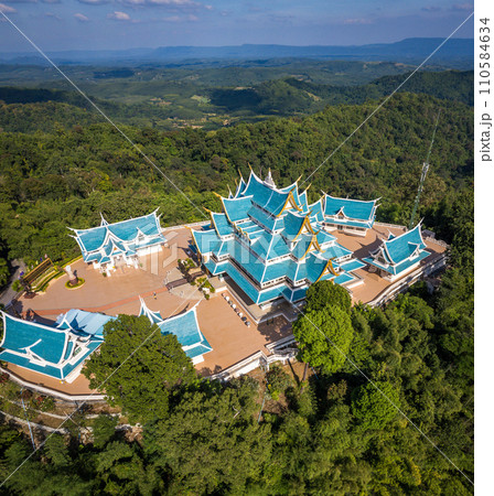 Aerial view of Wat Pa Phu Kon in Loei, Thailand 110584634