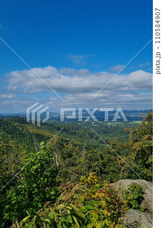Beautiful view on the slope of the mountains on a sunny summer day. Beautiful view on the slope of the mountains on a sunny summer day. 110584907