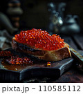 AI-generated content. New year canapes with red caviar 110585112