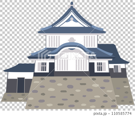 松山城　愛媛県　観光名所　名産品　素材 110585774