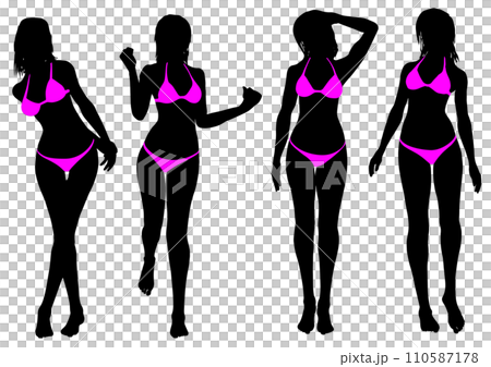 比基尼女子 Silhouette_05 比基尼女子 Silhouette_05 110587178