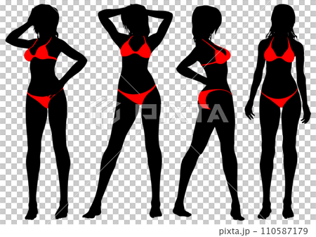 比基尼女子 Silhouette_06 比基尼女子 Silhouette_06 110587179