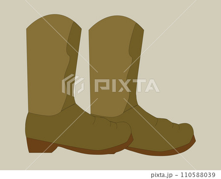 brown cowboy boots, western and wild west 110588039