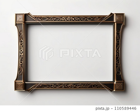 Blank picture frame isolated on white background with empty copy space Blank picture frame isolated on white background with empty copy space 110589446