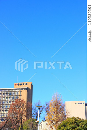 東京都文教区、中央大学の風景 110589501
