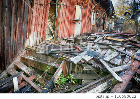 wooden house in old village wooden house in old village 110590612