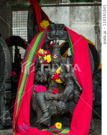 インド_ヒンズー教の寺院の風景 110591841