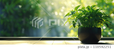 Natural Background for Presentations with Plants and Free Space , Generative AI 110592251
