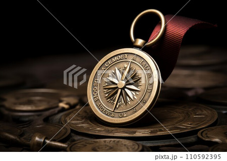 AI-generated content. Medal achieve concept. Award champion. Generate Ai AI-generated content. Medal achieve concept. Award champion. Generate Ai 110592395