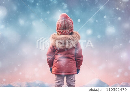 AI-generated content. Glacier winter child girl clothes. Sport climber. Generate Ai AI-generated content. Glacier winter child girl clothes. Sport climber. Generate Ai 110592470