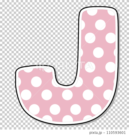 Letter J Alphabet pink polka dot for valentine Letter J Alphabet pink polka dot for valentine 110593601