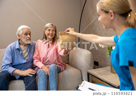 Mature couple have consultation with doctor. 110593821