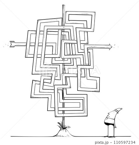 Tourist confused by crazy arrow Tourist confused by crazy arrow 110597234