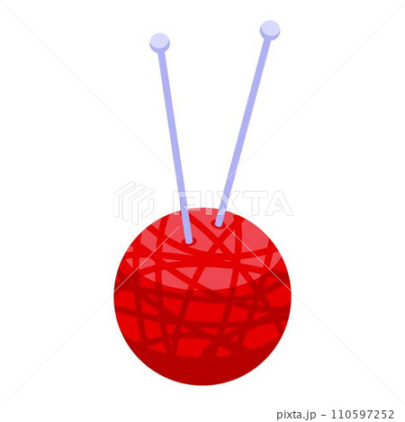 Ball thread icon. Isometric of ball thread vector icon for web design isolated on white background Ball thread icon. Isometric of ball thread vector icon for web design isolated on white background 110597252