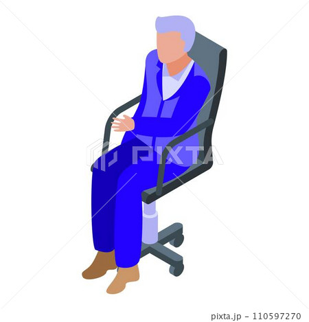 Senior successful businessman icon. Isometric of senior successful businessman vector icon for web design isolated on white background 110597270