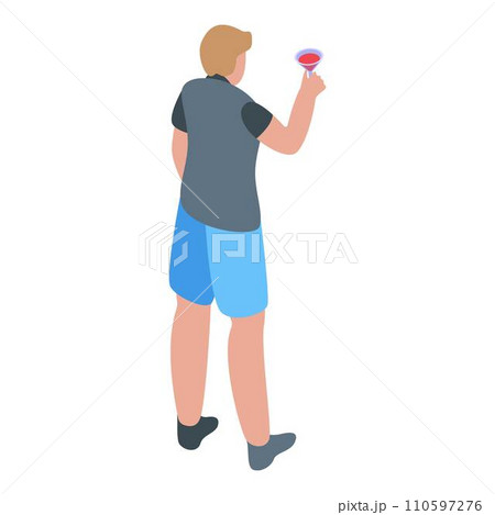 Winery successful businessman icon. Isometric of winery successful businessman vector icon for web design isolated on white background 110597276